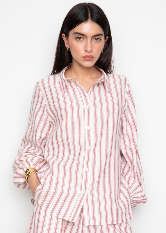 CAMILLA PIHL - Fable Skjorte Berry Stripe