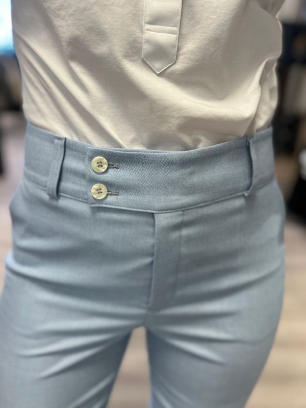RICCOVERO - High Waist Dressbukse Light Blue Denim 510