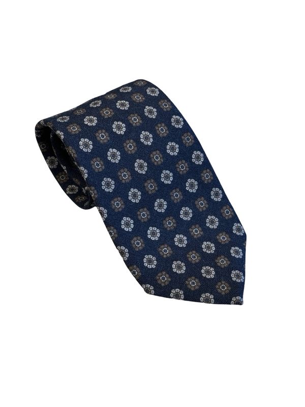 STENSTRÖMS - Slips Navy Pattern Wool 913415 181