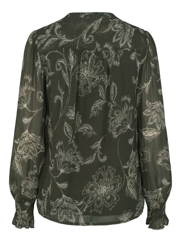 RICCOVERO - W Yule Bluse Green w cream A527-671