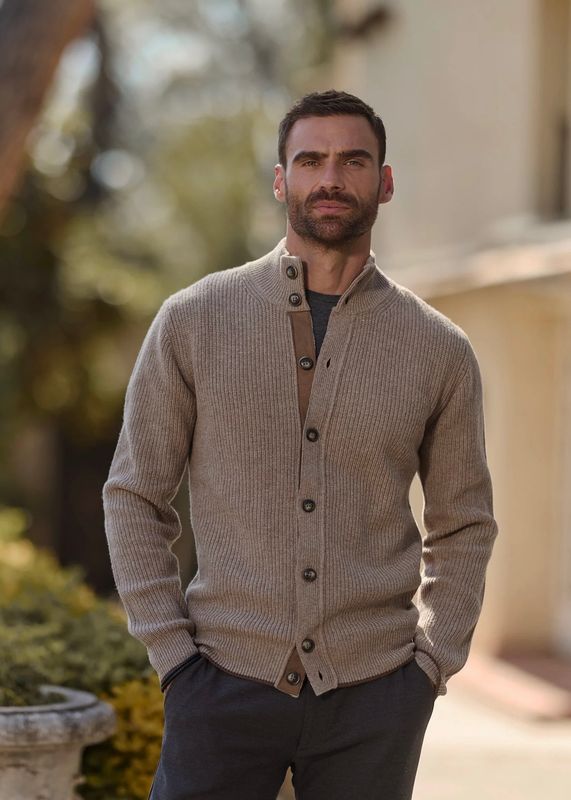 RICCOVERO - M Luca Cardigan Beige 210