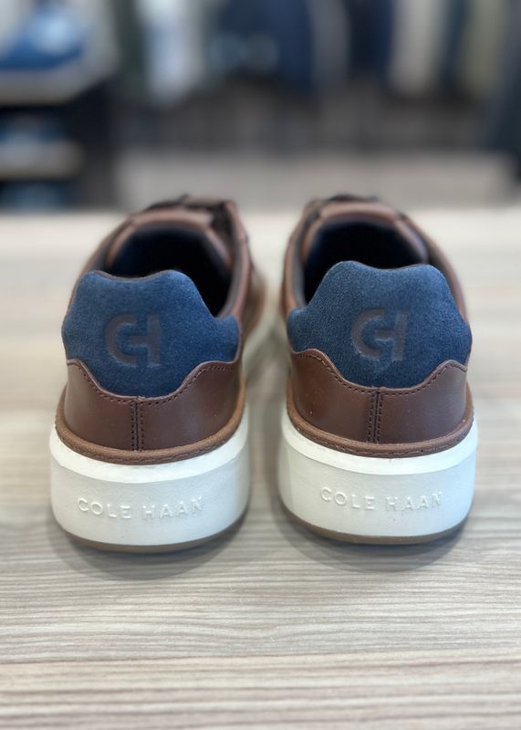 COLE HAAN - Men's GrandPro Topspin Sneakers Chestnut/Navy Blazer/Ivory