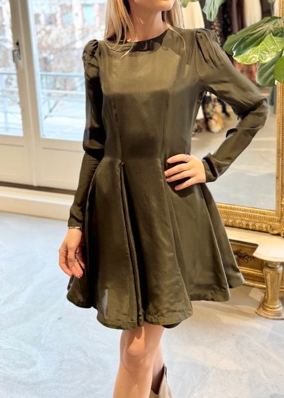 BYTIMO - Organza Fitted Minikjole Forest 2710610-056