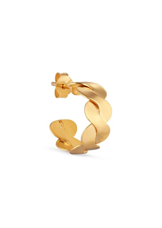 JANE KØNIG - Small Wavy Hoops Goldplated