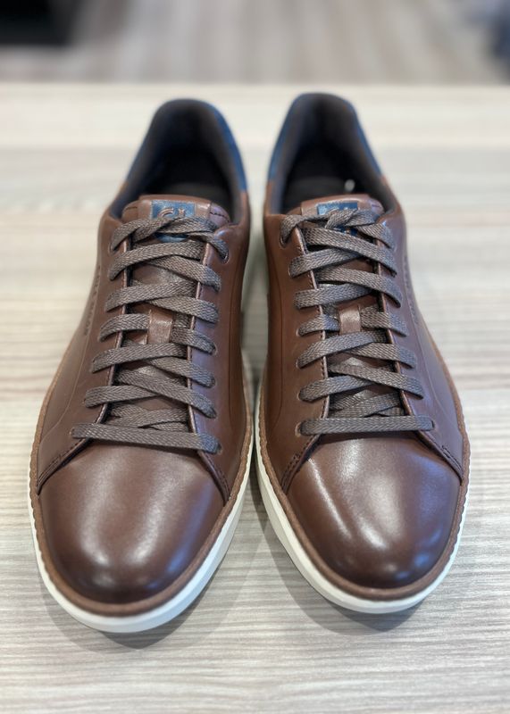 COLE HAAN - Men's GrandPro Topspin Sneakers Chestnut/Navy Blazer/Ivory