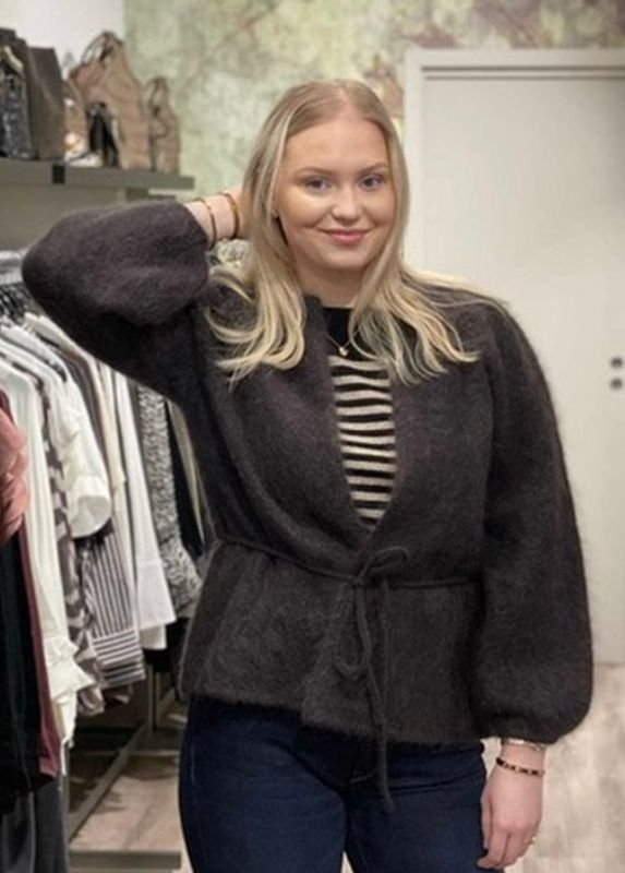 ELLA&IL - Fredrikke Chunky Cardigan Dark Brown