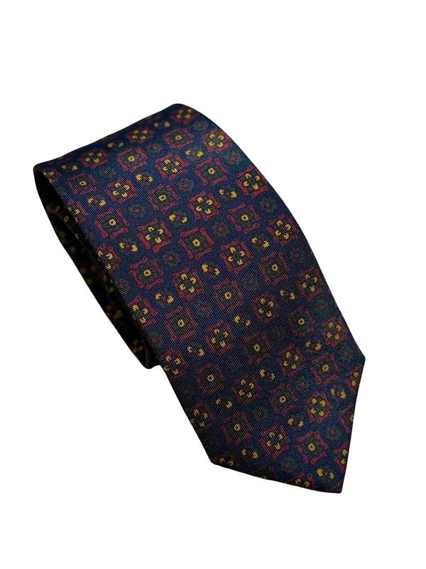 STENSTRÖMS - Slips Navy Pattern Silk 913454 181