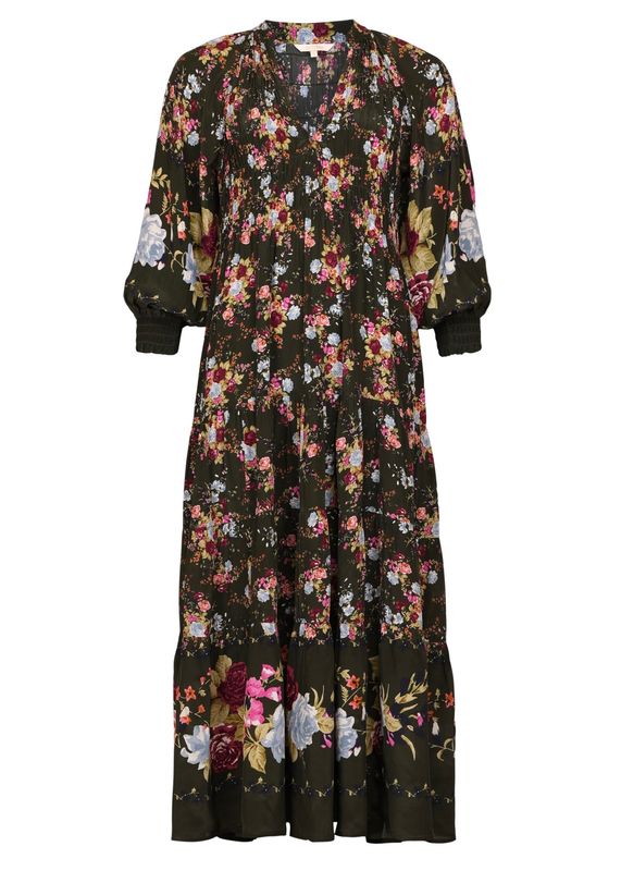 BYTIMO - Bohemian Shift Midikjole Forest Bouquet 2710517-107