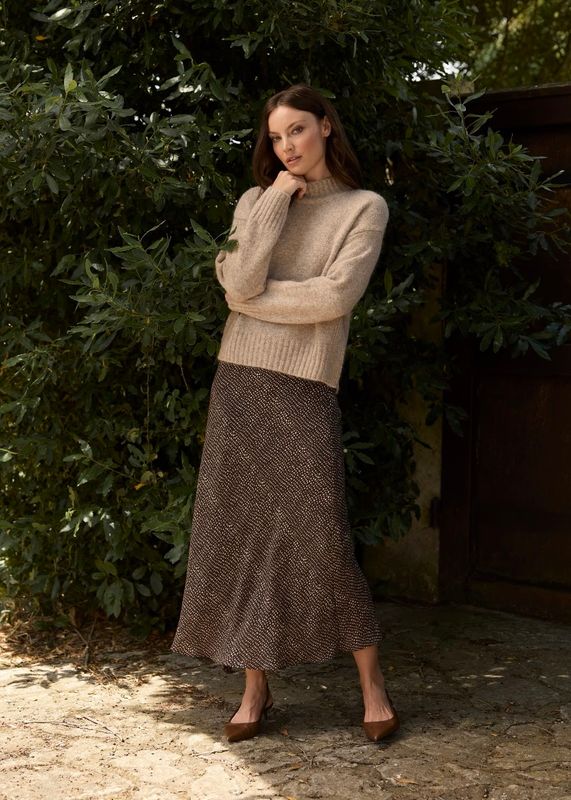 RICCOVERO - Amaya Skjørt Brown with Sandstone 727