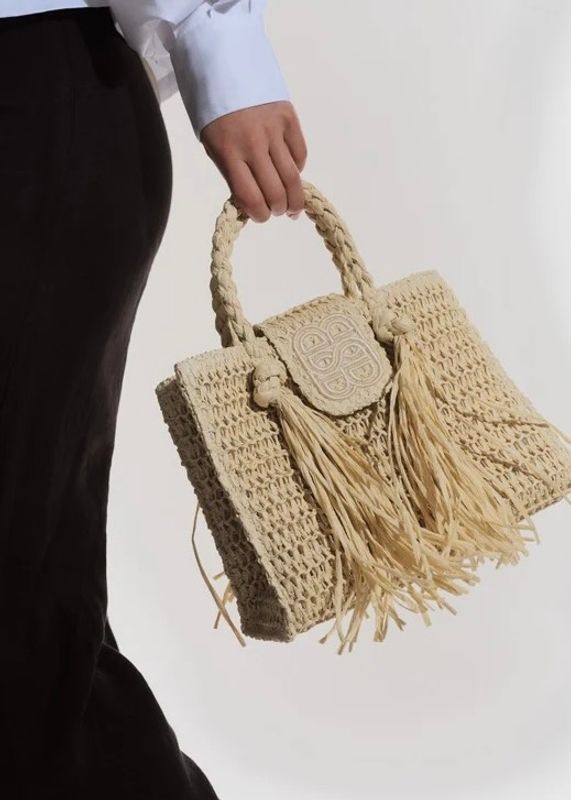 ELLA&IL - Sigrid Straw Veske Beige