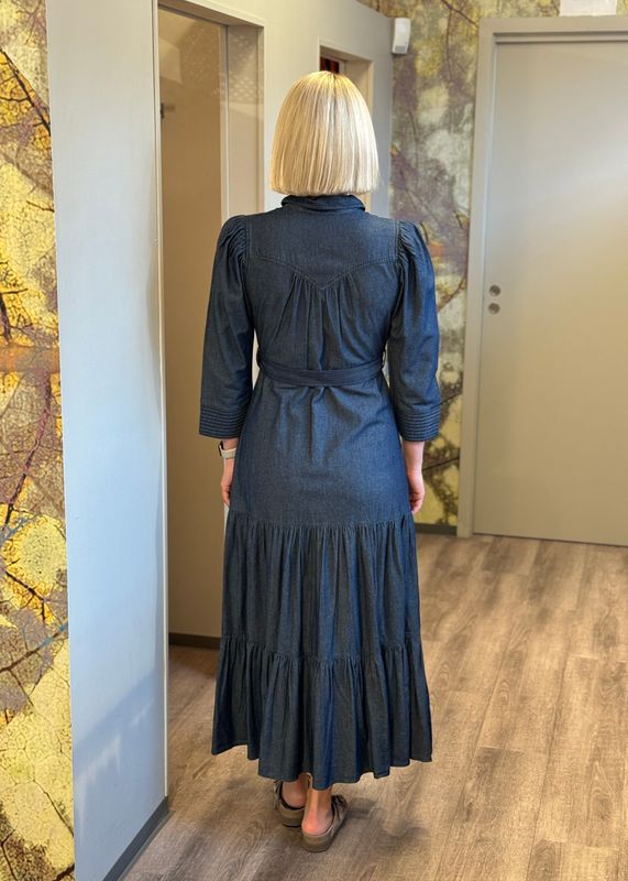 BYTIMO - Denim Shirt Midikjole Dark Blue 2540664 095