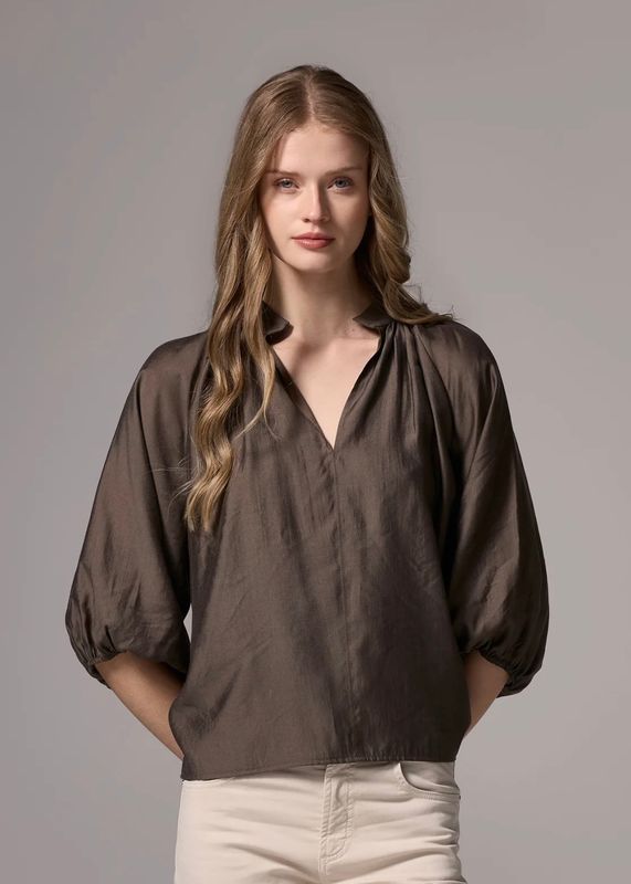 RICCOVERO - Estelle Bluse Dark Cappuchino 720