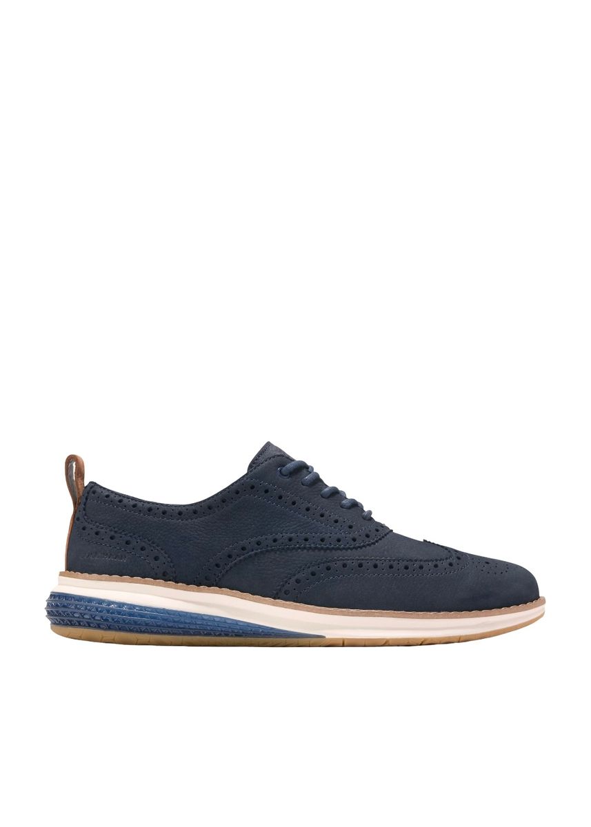 COLE HAAN - Men's ØriginalGrand Energyweave Wingtip Oxfords Navy Blazer-Ivory