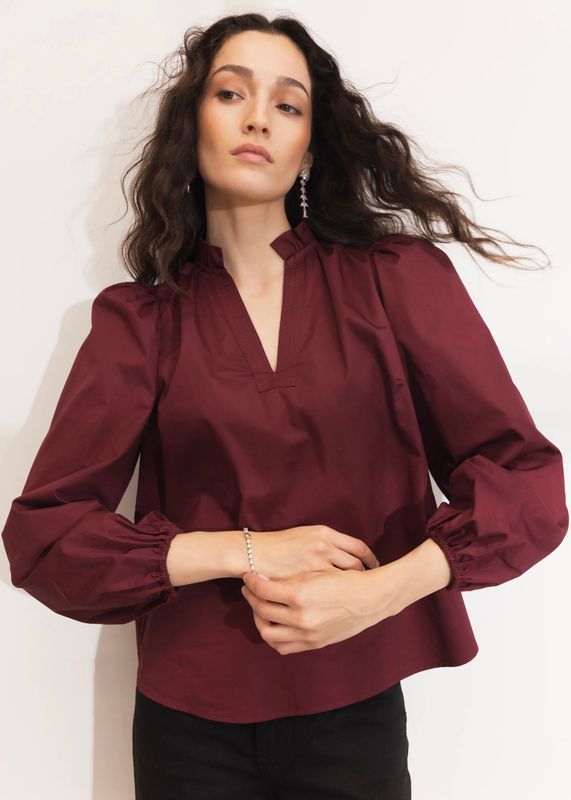 CAMILLA PIHL - Infinity Bluse Dark Red 