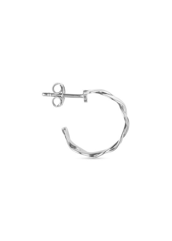 JANE KØNIG - Small Wavy Hoops Silver